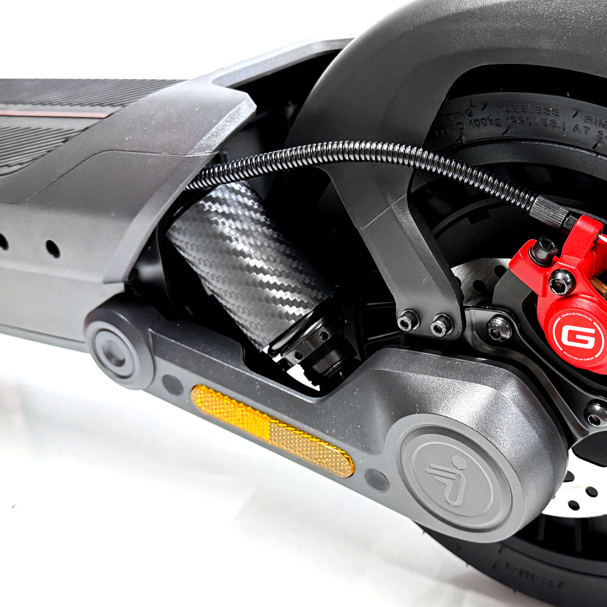 Stoßdämpfer Aufkleber Carbon Optik geeignet für Segway Ninebot MAX G3 D E-Scooter G3D – Bild 2