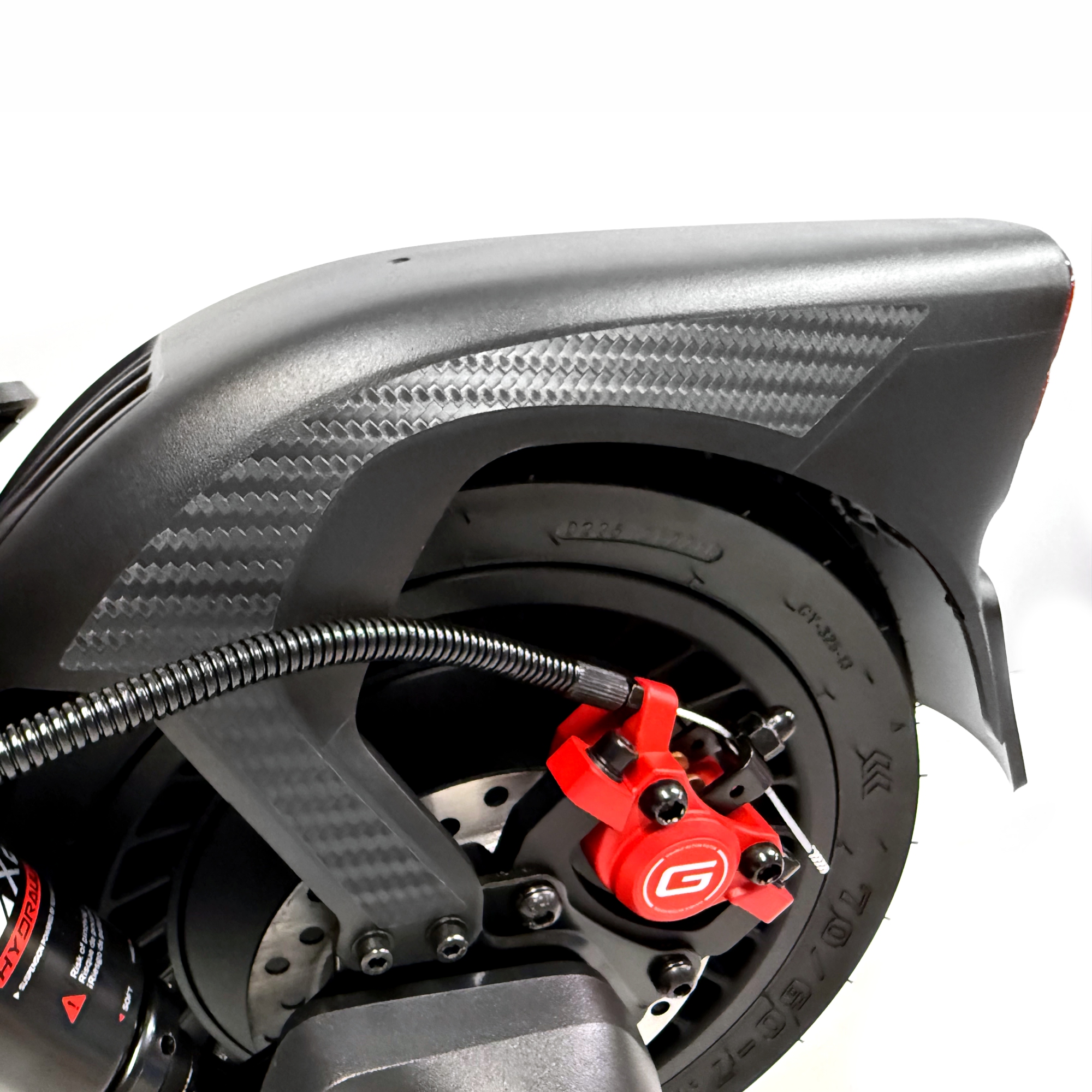 Seitlicher Schutzblech Aufkleber Carbon Optik geeignet für Segway Ninebot MAX G3 D E-Scooter G3D – Bild 4