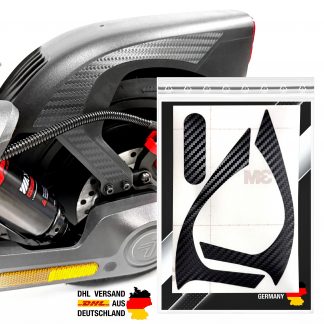 Seitlicher Schutzblech Aufkleber Carbon Optik geeignet für Segway Ninebot MAX G3 D E-Scooter G3D