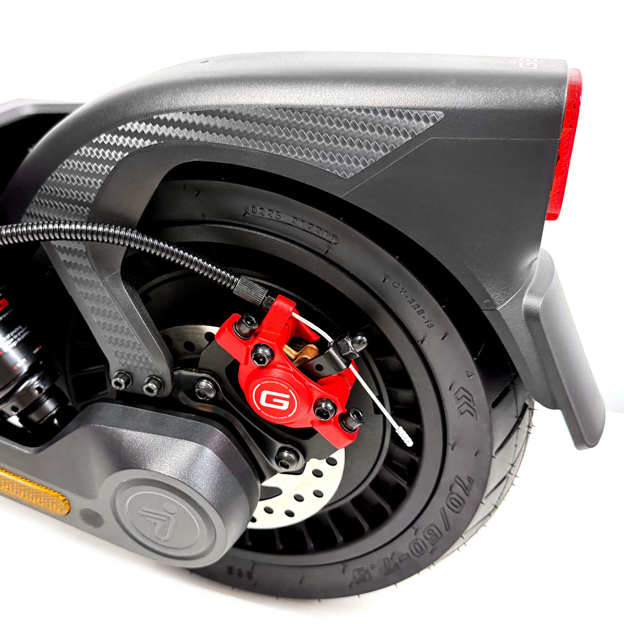 Seitlicher Schutzblech Aufkleber Carbon Optik geeignet für Segway Ninebot MAX G3 D E-Scooter G3D – Bild 3