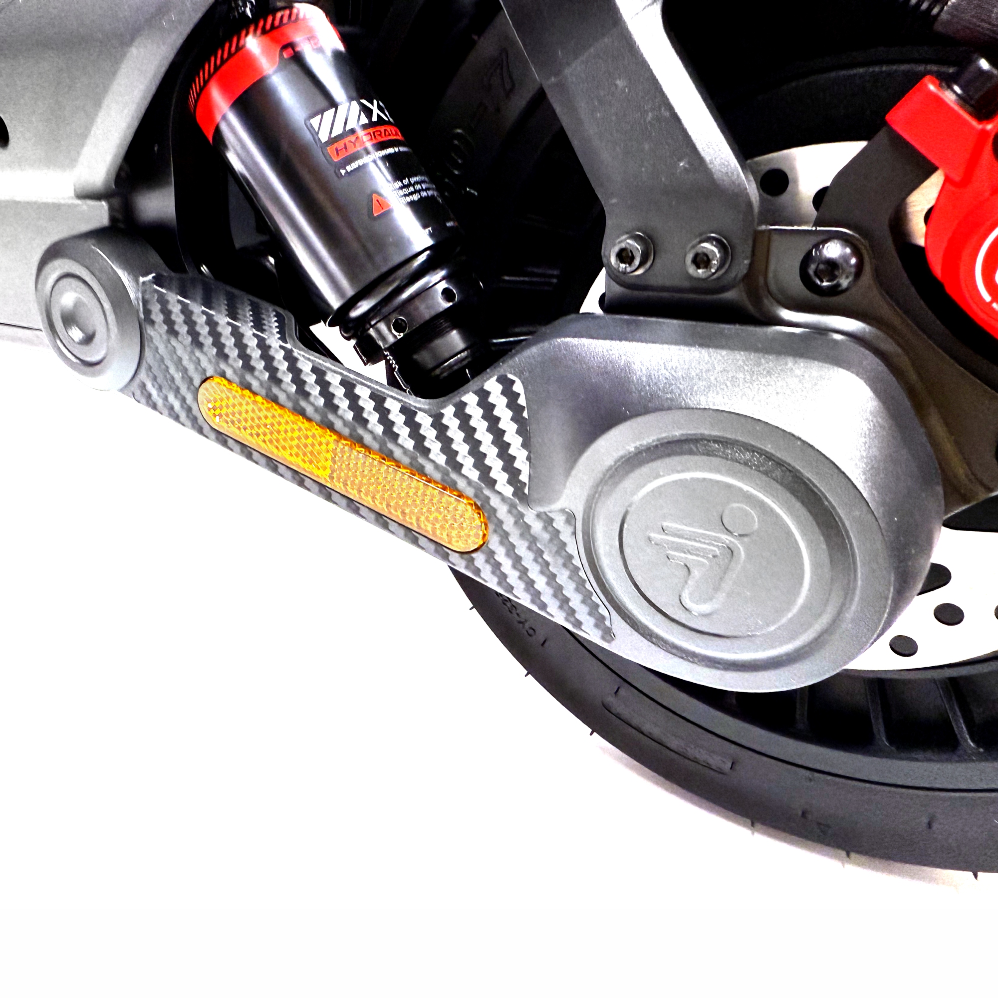 Hinterrad-Schwinge Aufkleber Carbon Optik geeignet für Segway Ninebot MAX G3 D E-Scooter G3D – Bild 2