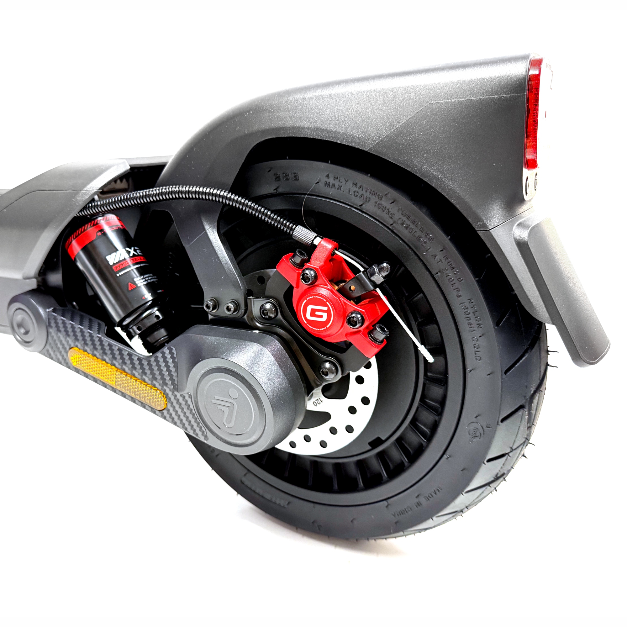 Hinterrad-Schwinge Aufkleber Carbon Optik geeignet für Segway Ninebot MAX G3 D E-Scooter G3D – Bild 5