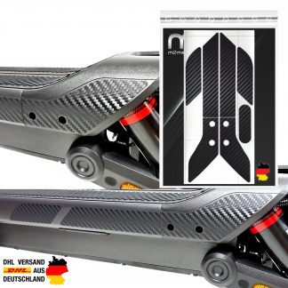 Trittbrett Seitlicher Aufkleber Carbon Optik geeignet für Segway Ninebot MAX G3 D E-Scooter G3D