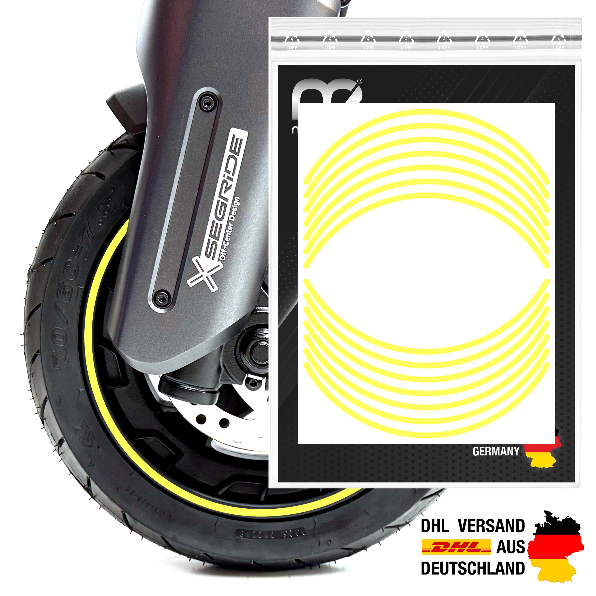 G3D / G3 / ZT3 Pro D - Segway-Ninebot E-Scooter Felgenrand-Aufkleber – Bild 11