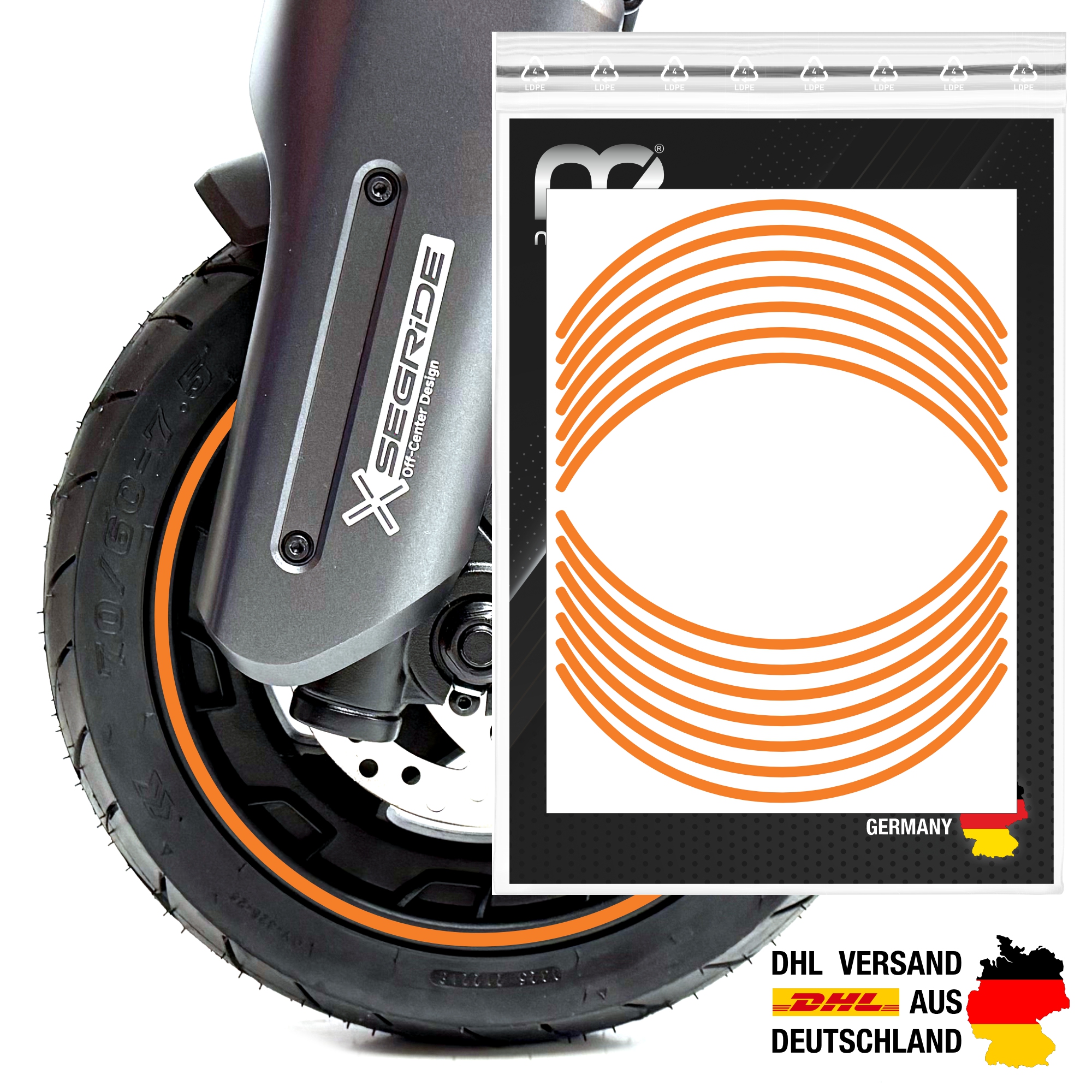 G3D / G3 / ZT3 Pro D - Segway-Ninebot E-Scooter Felgenrand-Aufkleber – Bild 12