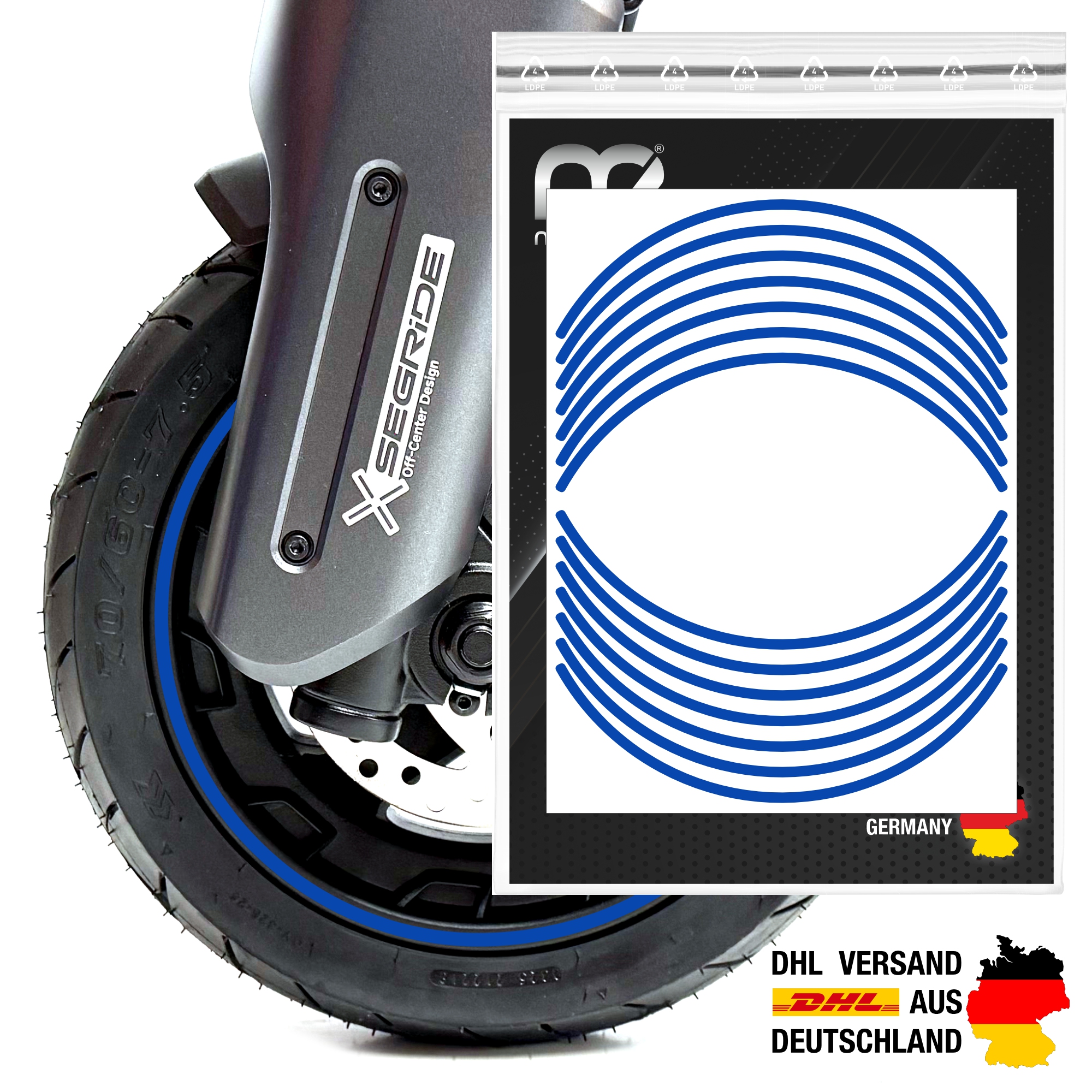 G3D / G3 / ZT3 Pro D - Segway-Ninebot E-Scooter Felgenrand-Aufkleber – Bild 4