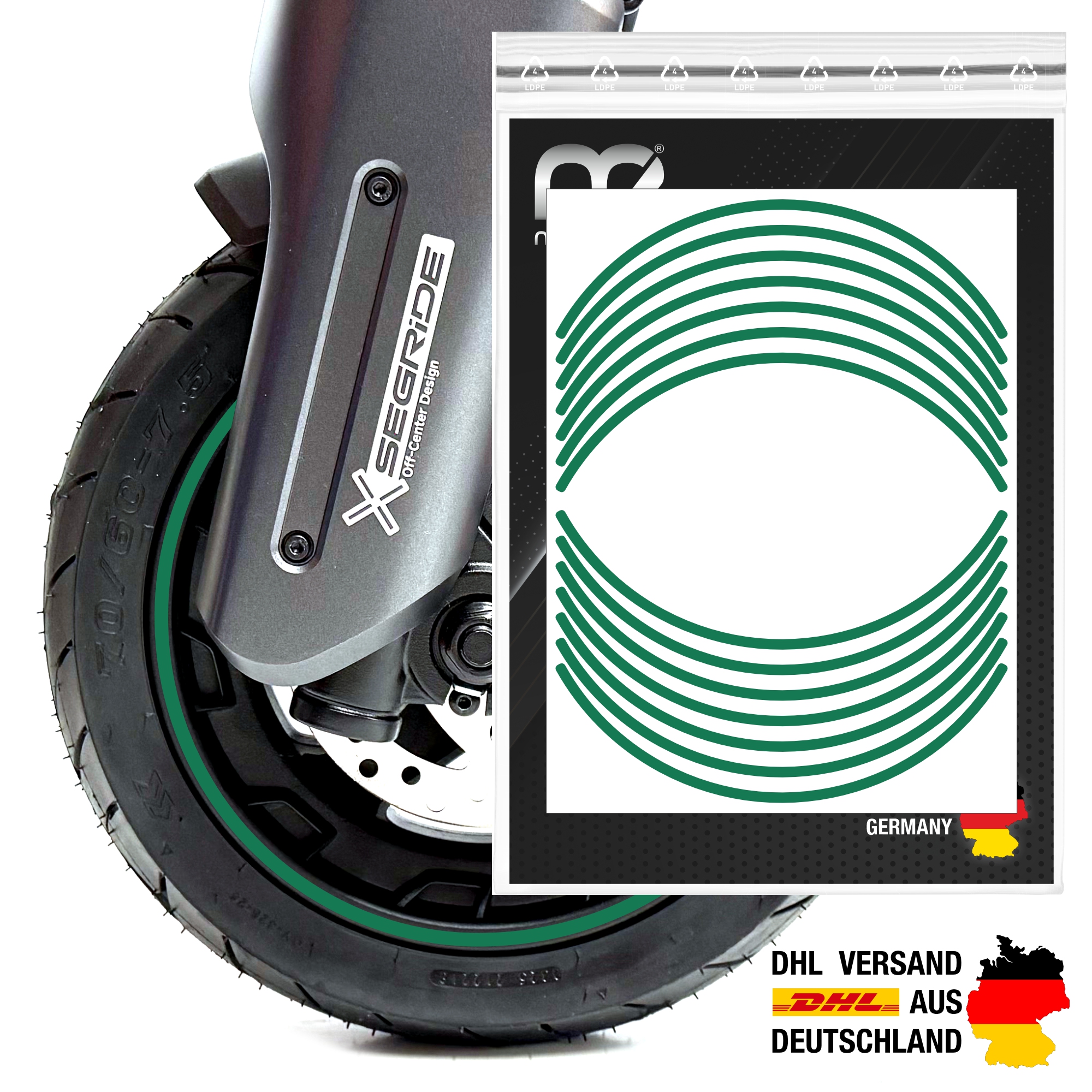 G3D / G3 / ZT3 Pro D - Segway-Ninebot E-Scooter Felgenrand-Aufkleber – Bild 6