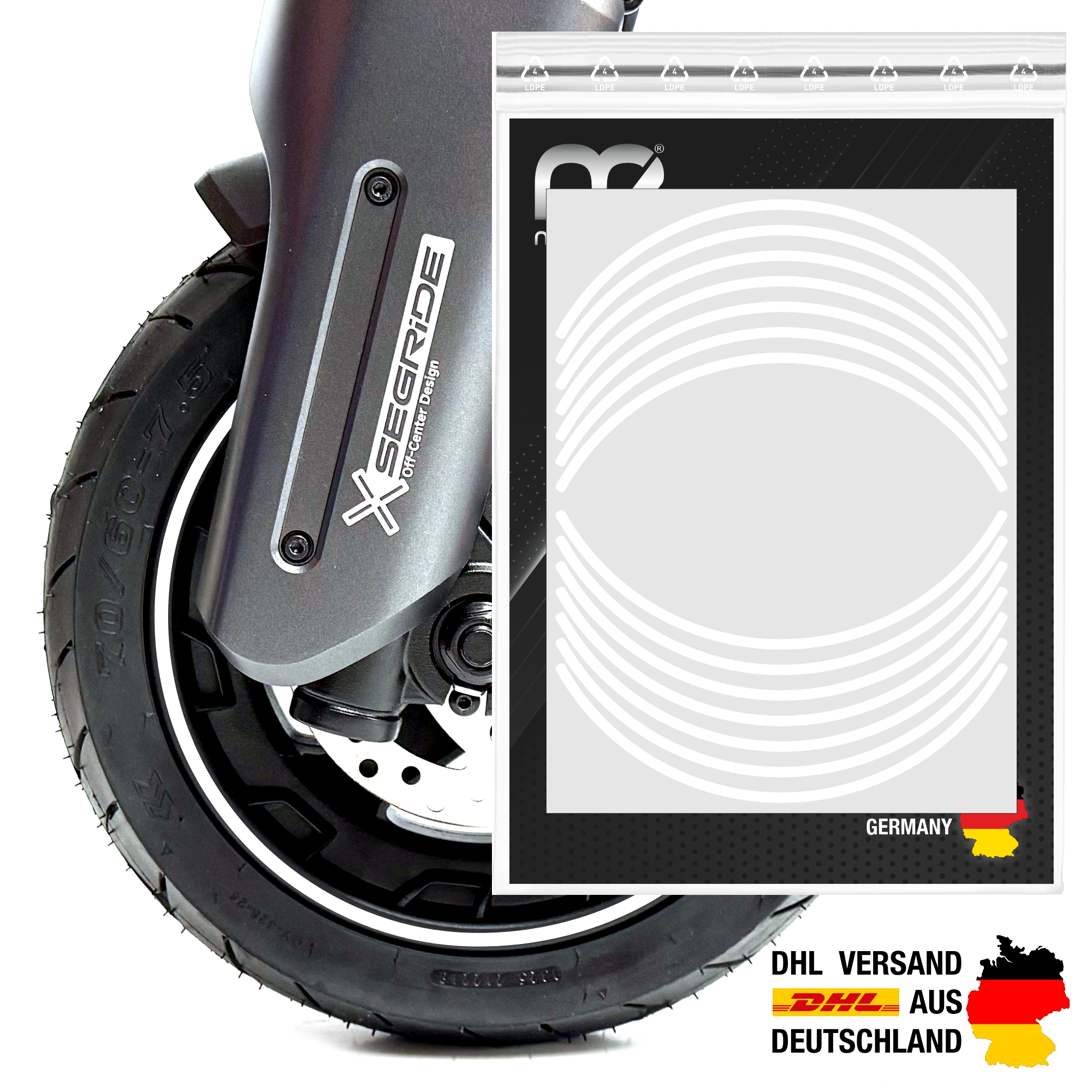 G3D / G3 / ZT3 Pro D - Segway-Ninebot E-Scooter Felgenrand-Aufkleber – Bild 13
