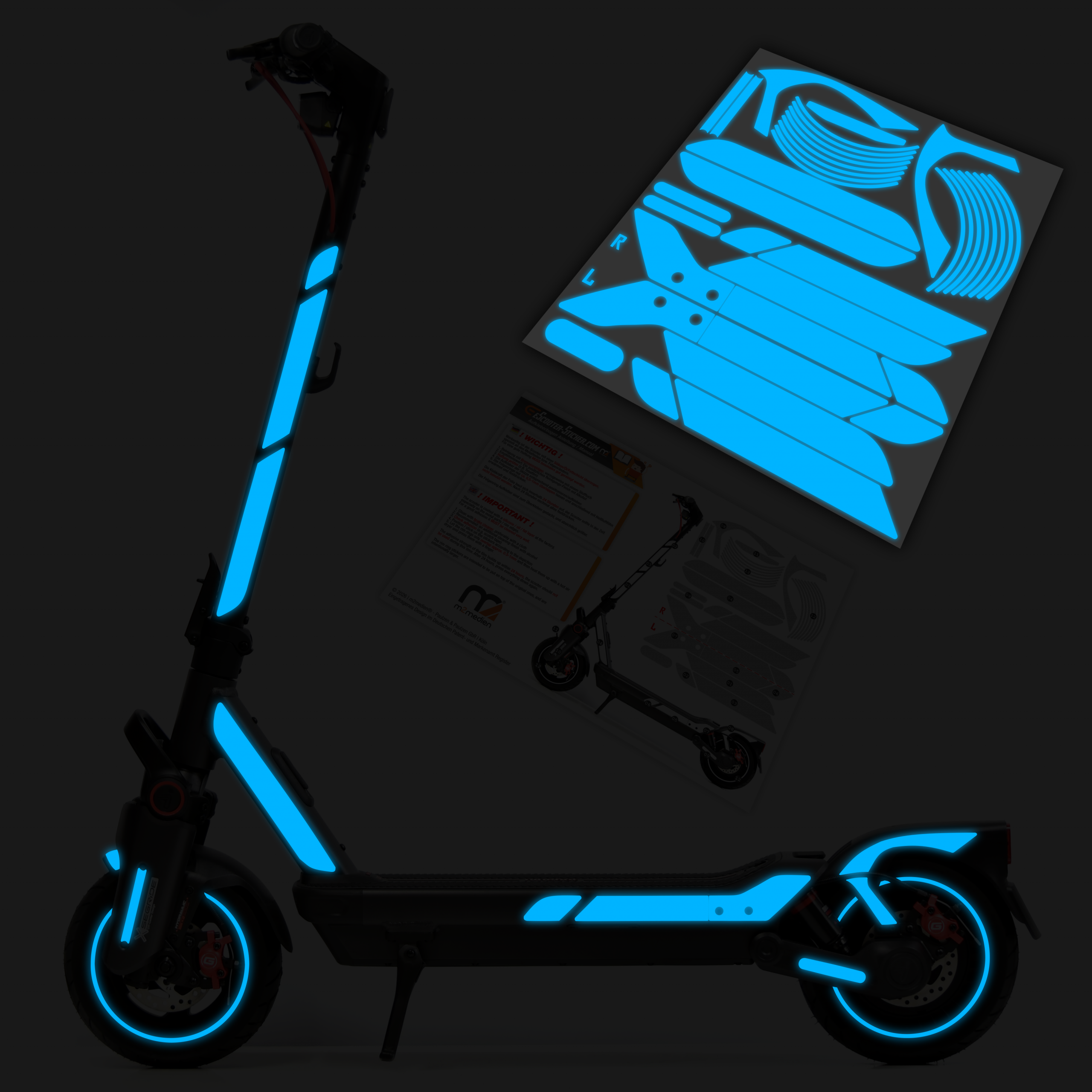 MAX G3 D / G3 Segway-Ninebot E-Scooter Aufkleber/Sticker Bogen – Bild 12