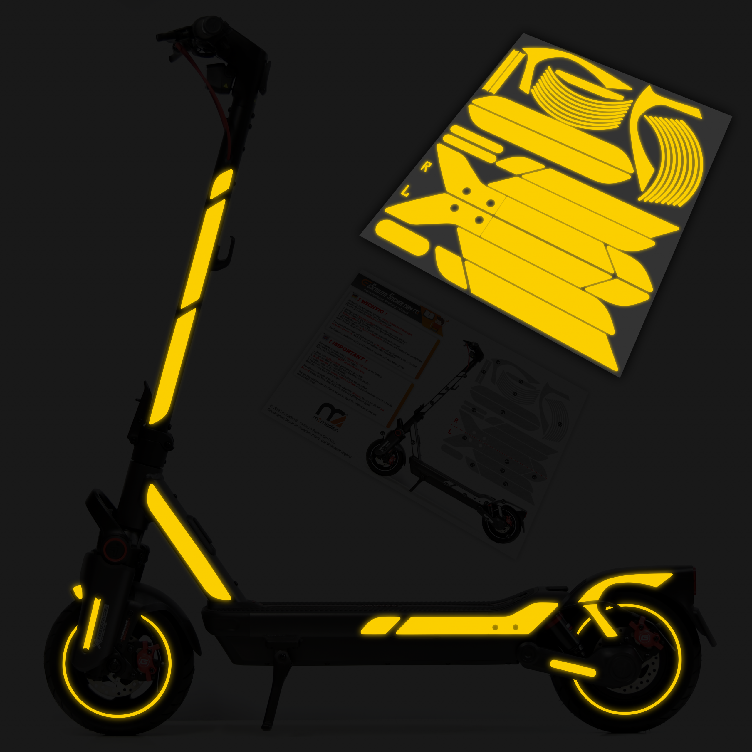 MAX G3 D / G3 Segway-Ninebot E-Scooter Aufkleber/Sticker Bogen – Bild 13