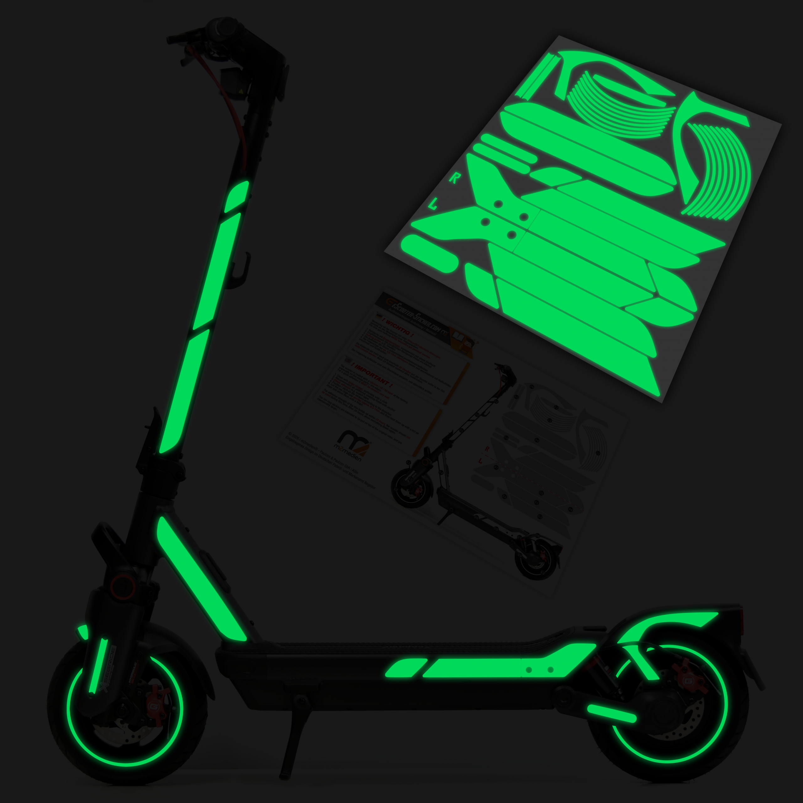 MAX G3 D / G3 Segway-Ninebot E-Scooter Aufkleber/Sticker Bogen – Bild 14