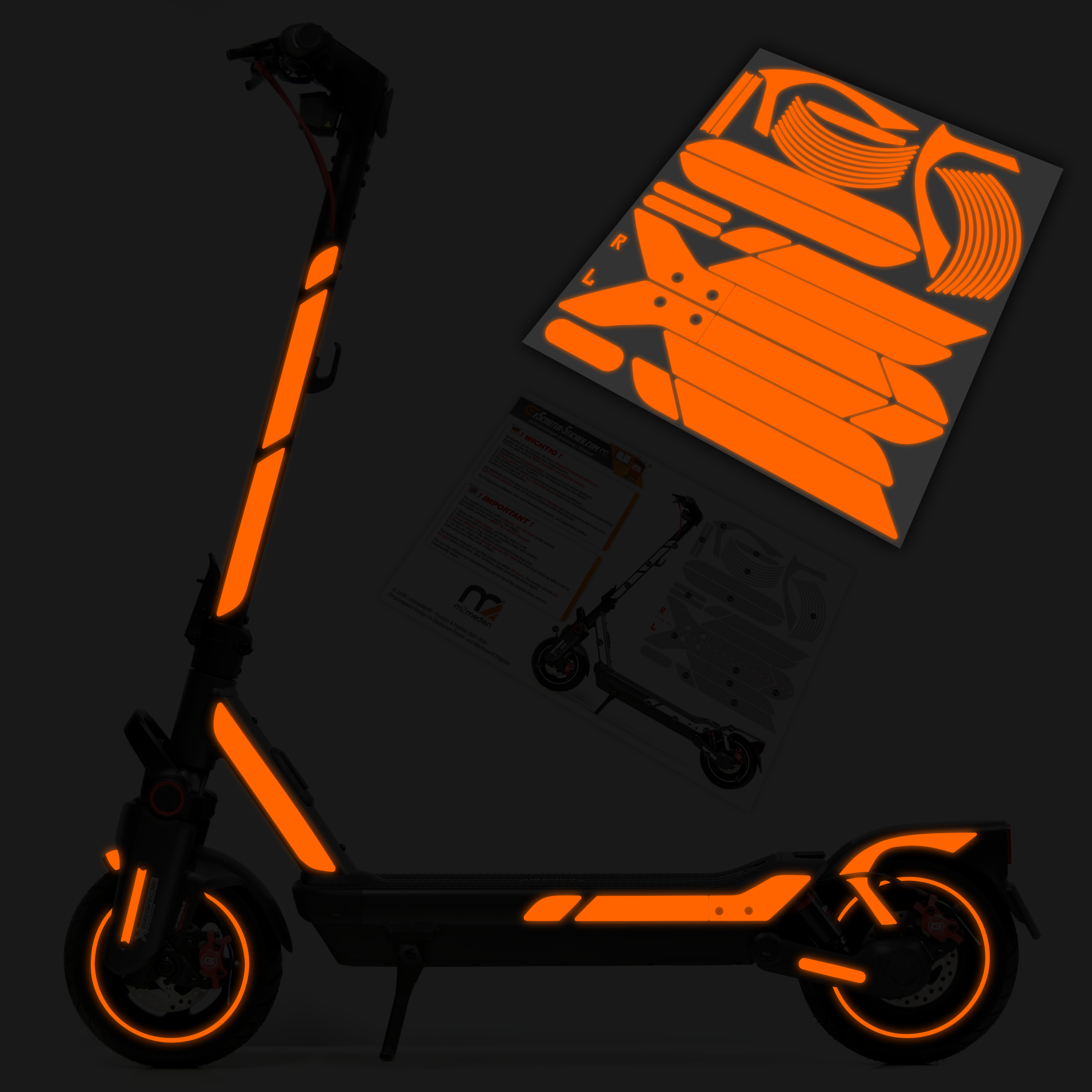 MAX G3 D / G3 Segway-Ninebot E-Scooter Aufkleber/Sticker Bogen – Bild 15