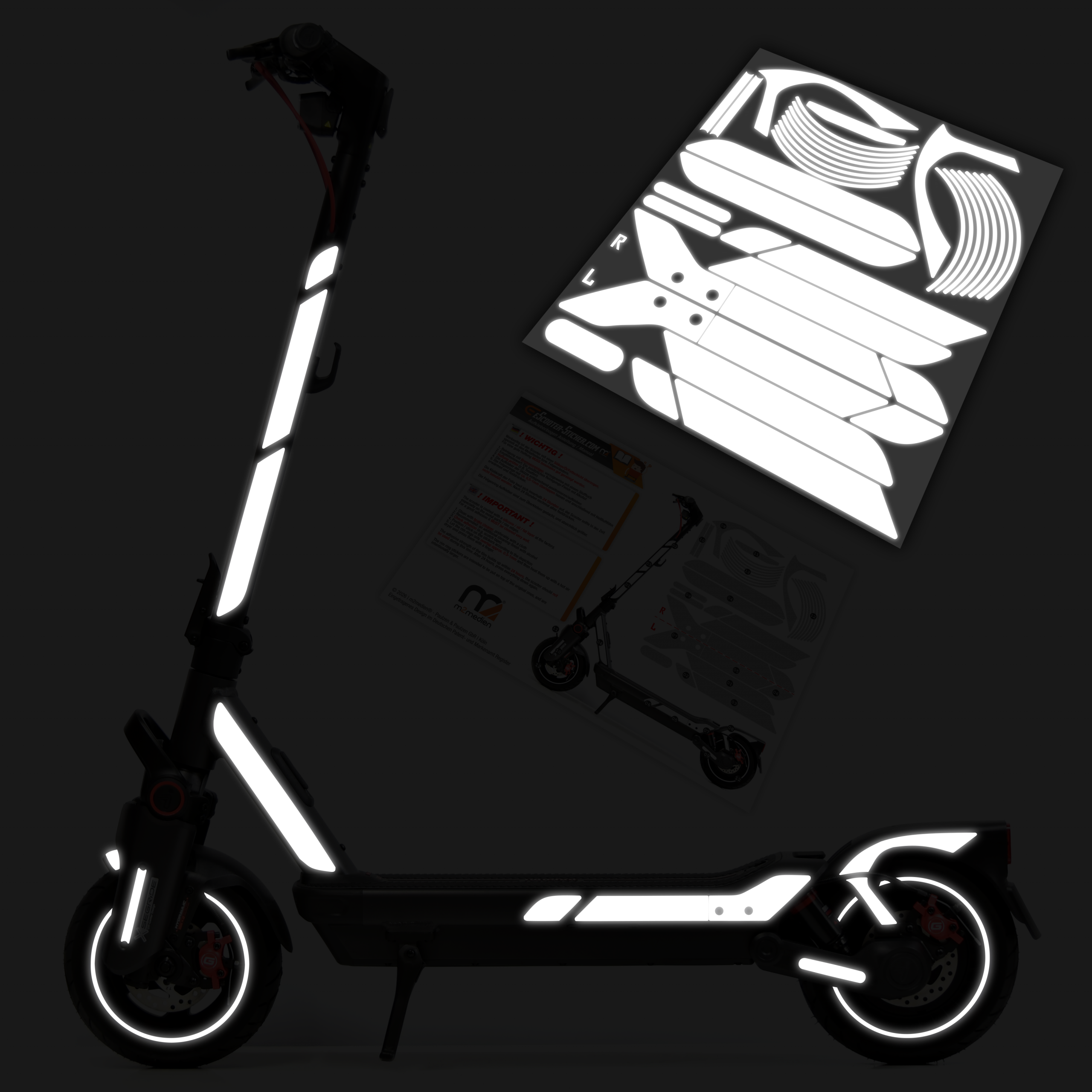 MAX G3 D / G3 Segway-Ninebot E-Scooter Aufkleber/Sticker Bogen – Bild 11