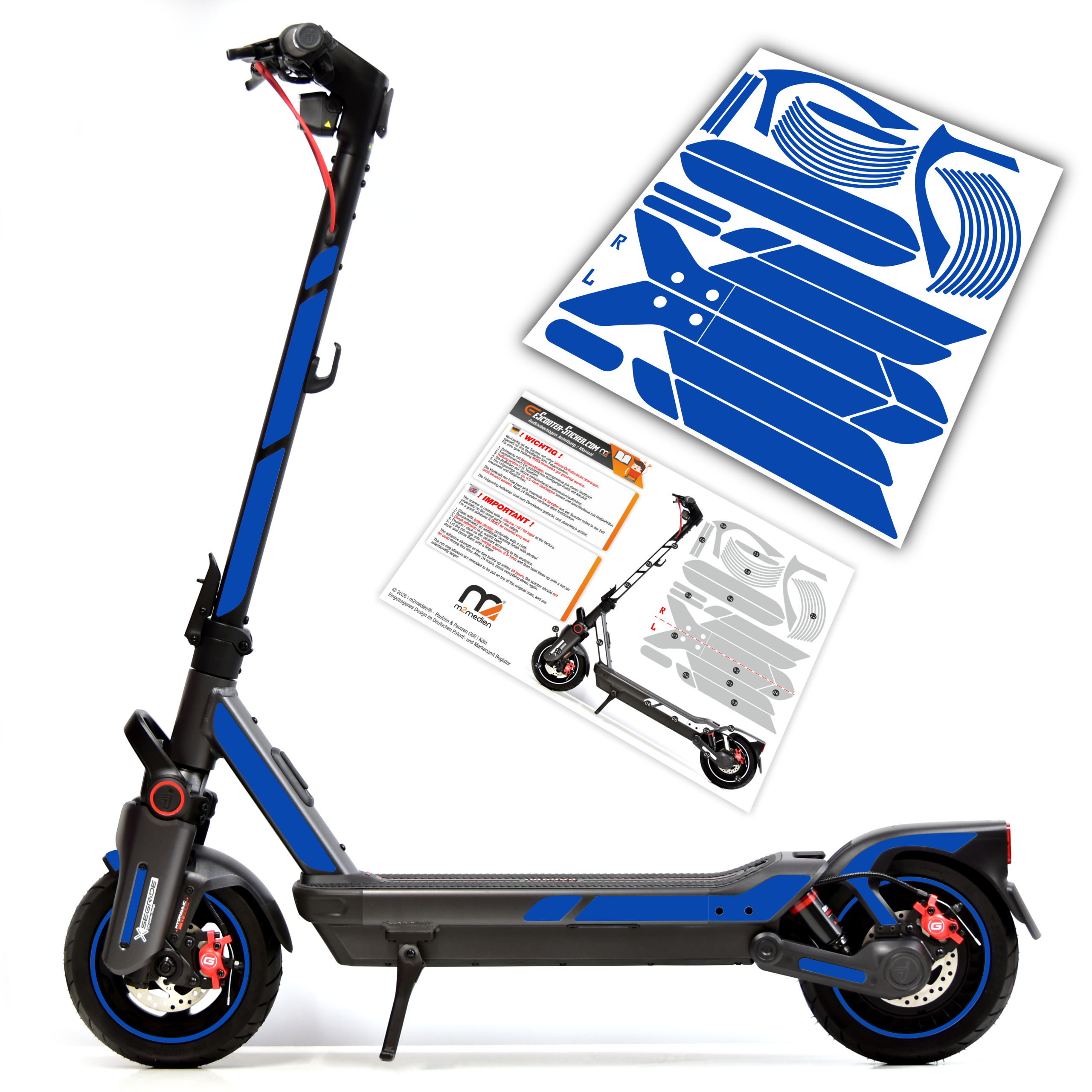 MAX G3 D / G3 Segway-Ninebot E-Scooter Aufkleber/Sticker Bogen – Bild 6