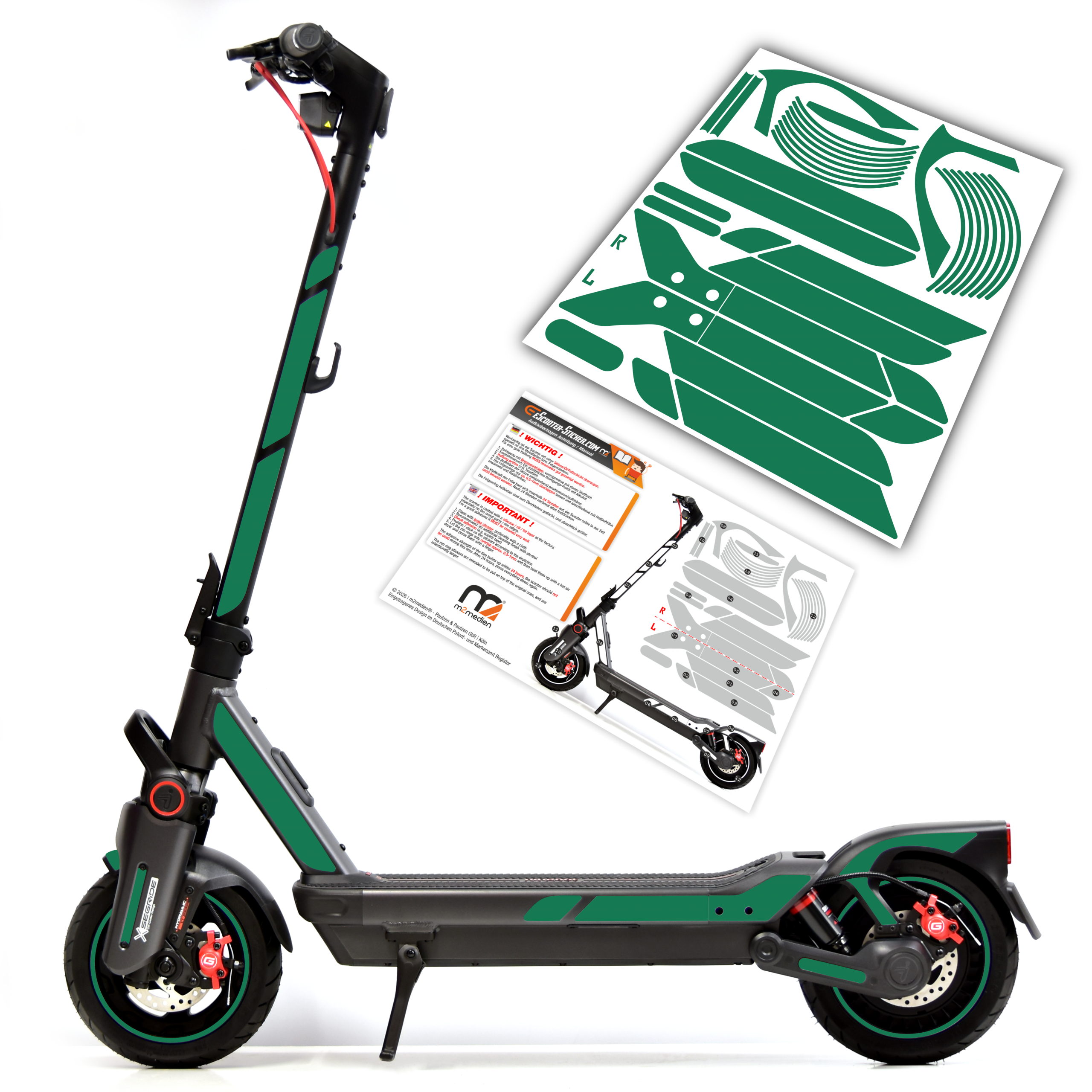 MAX G3 D / G3 Segway-Ninebot E-Scooter Aufkleber/Sticker Bogen – Bild 9