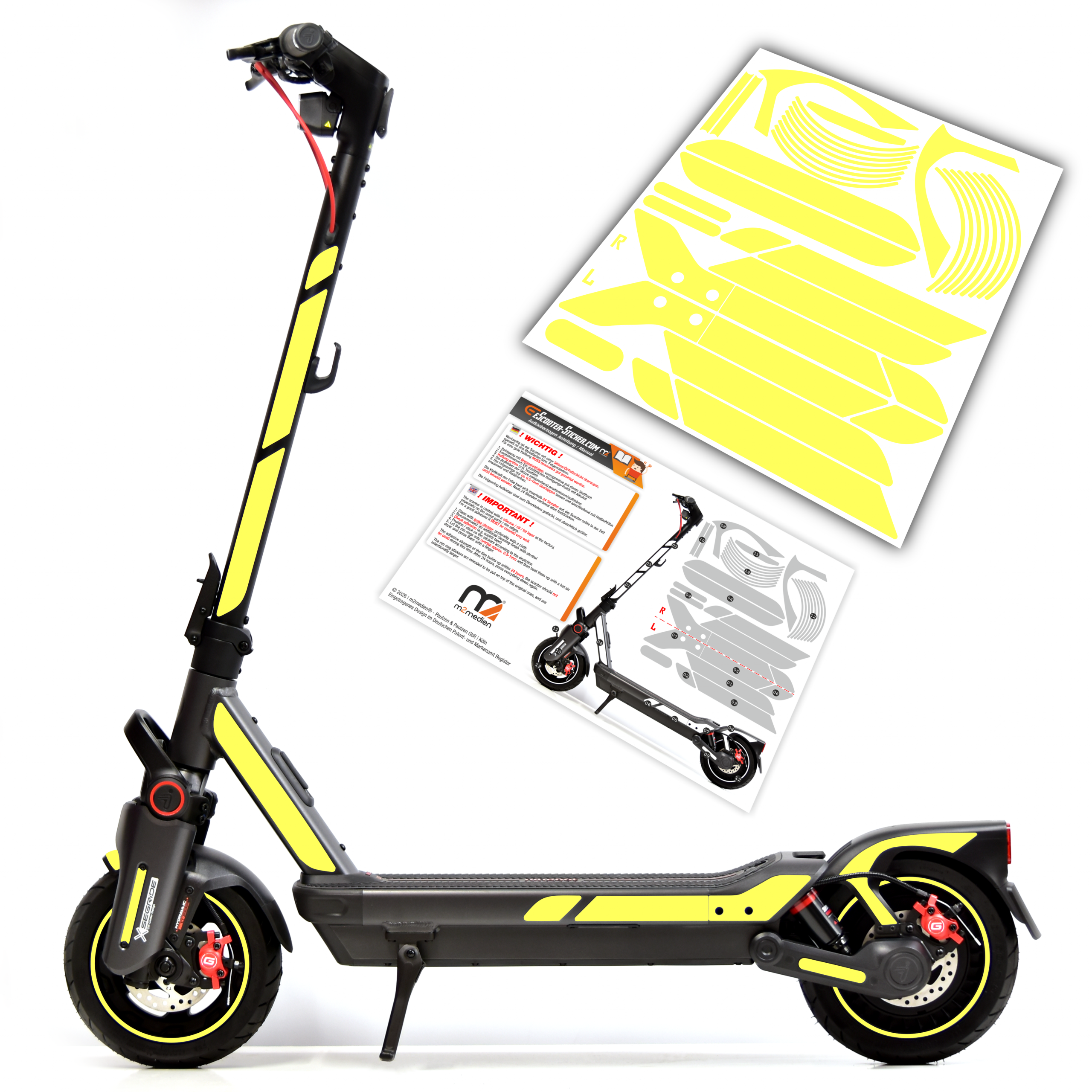 MAX G3 D / G3 Segway-Ninebot E-Scooter Aufkleber/Sticker Bogen – Bild 19