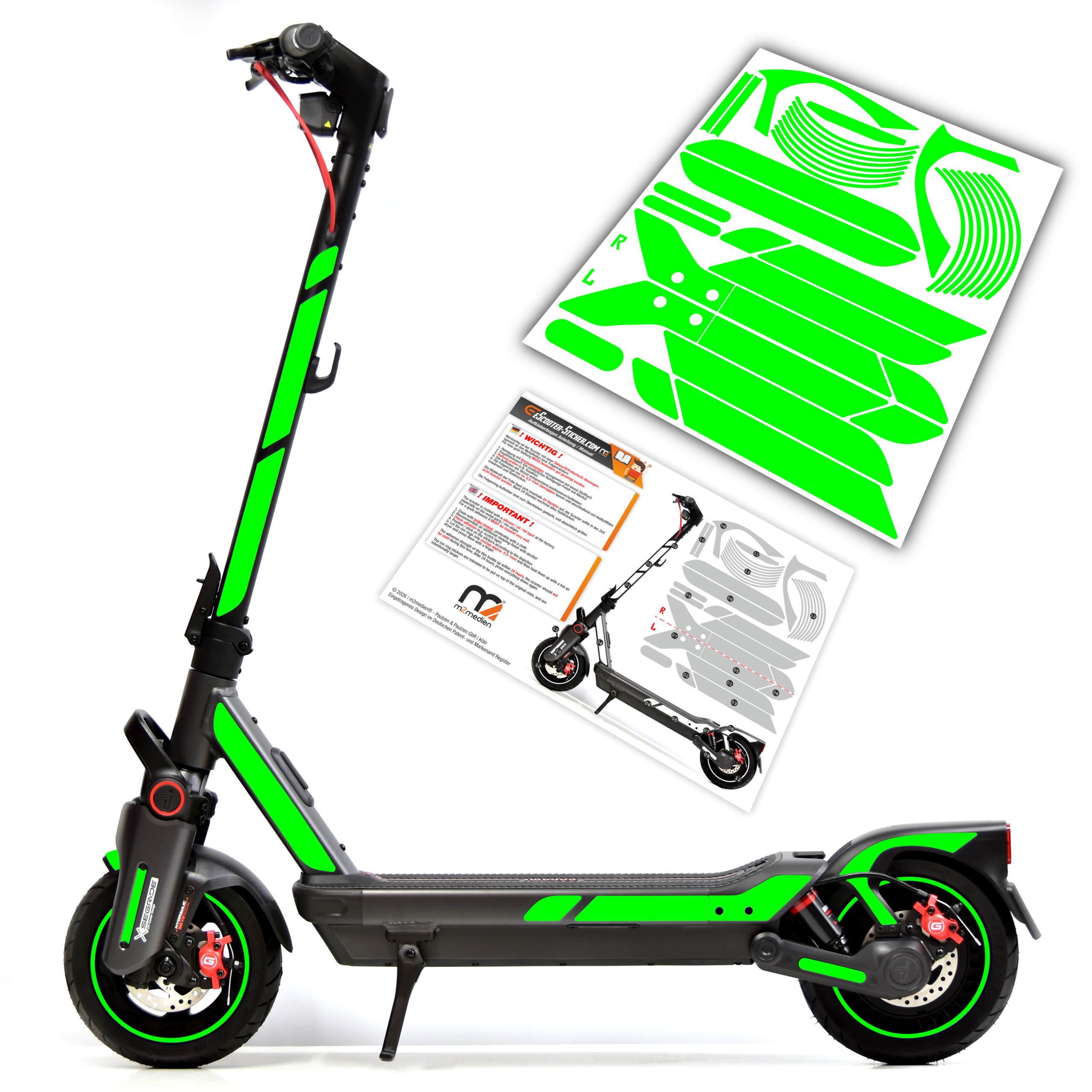 MAX G3 D / G3 Segway-Ninebot E-Scooter Aufkleber/Sticker Bogen – Bild 18