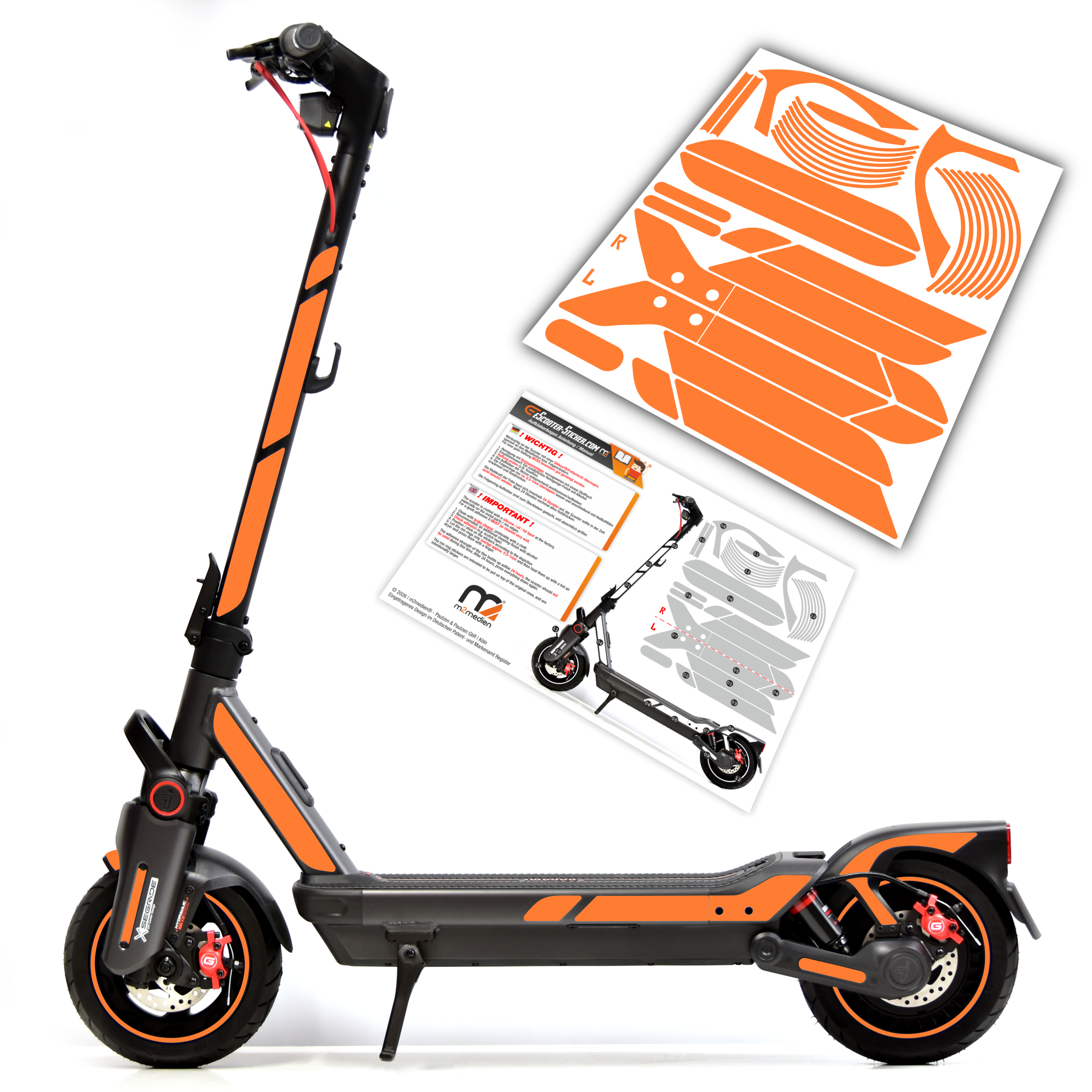 MAX G3 D / G3 Segway-Ninebot E-Scooter Aufkleber/Sticker Bogen – Bild 20