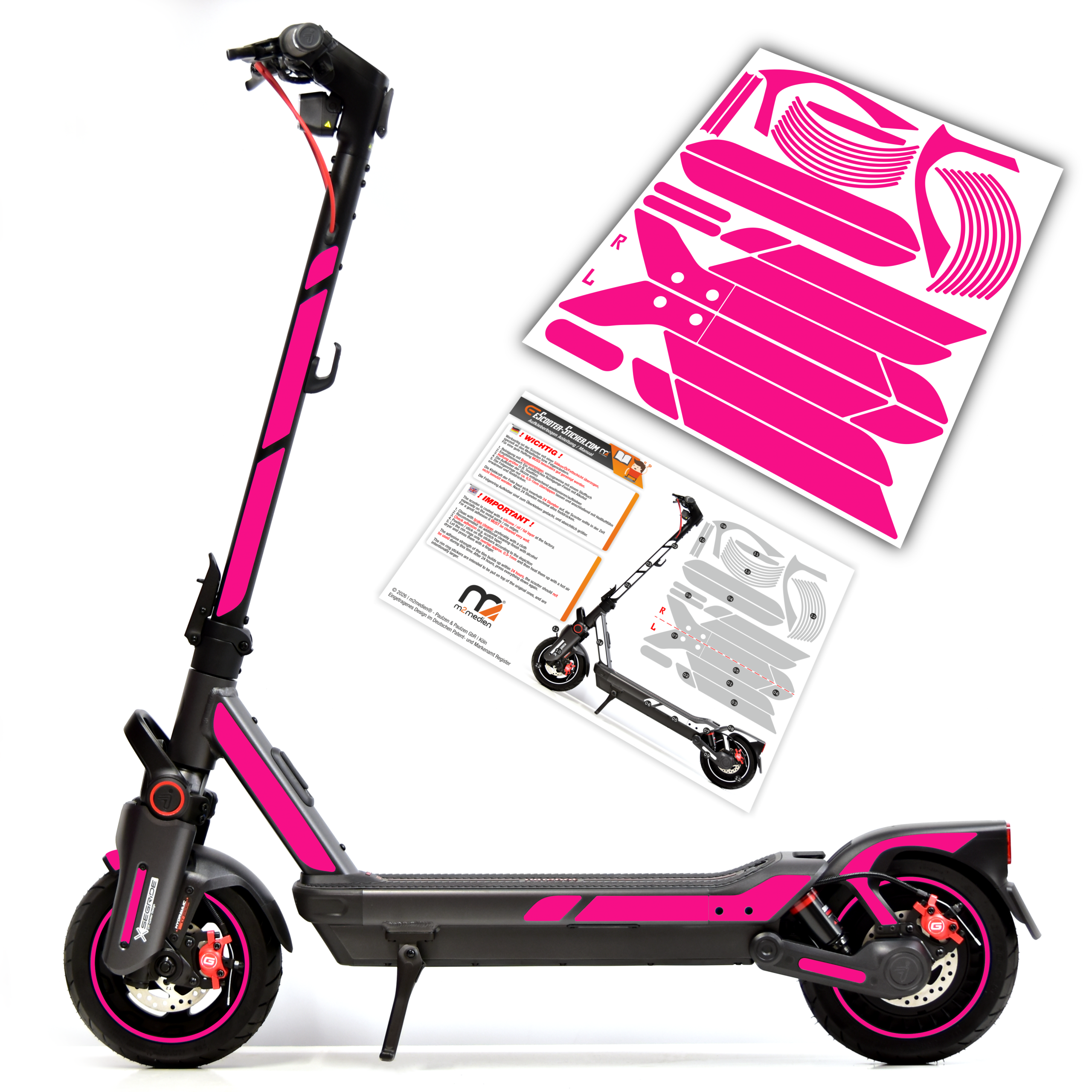 MAX G3 D / G3 Segway-Ninebot E-Scooter Aufkleber/Sticker Bogen – Bild 16