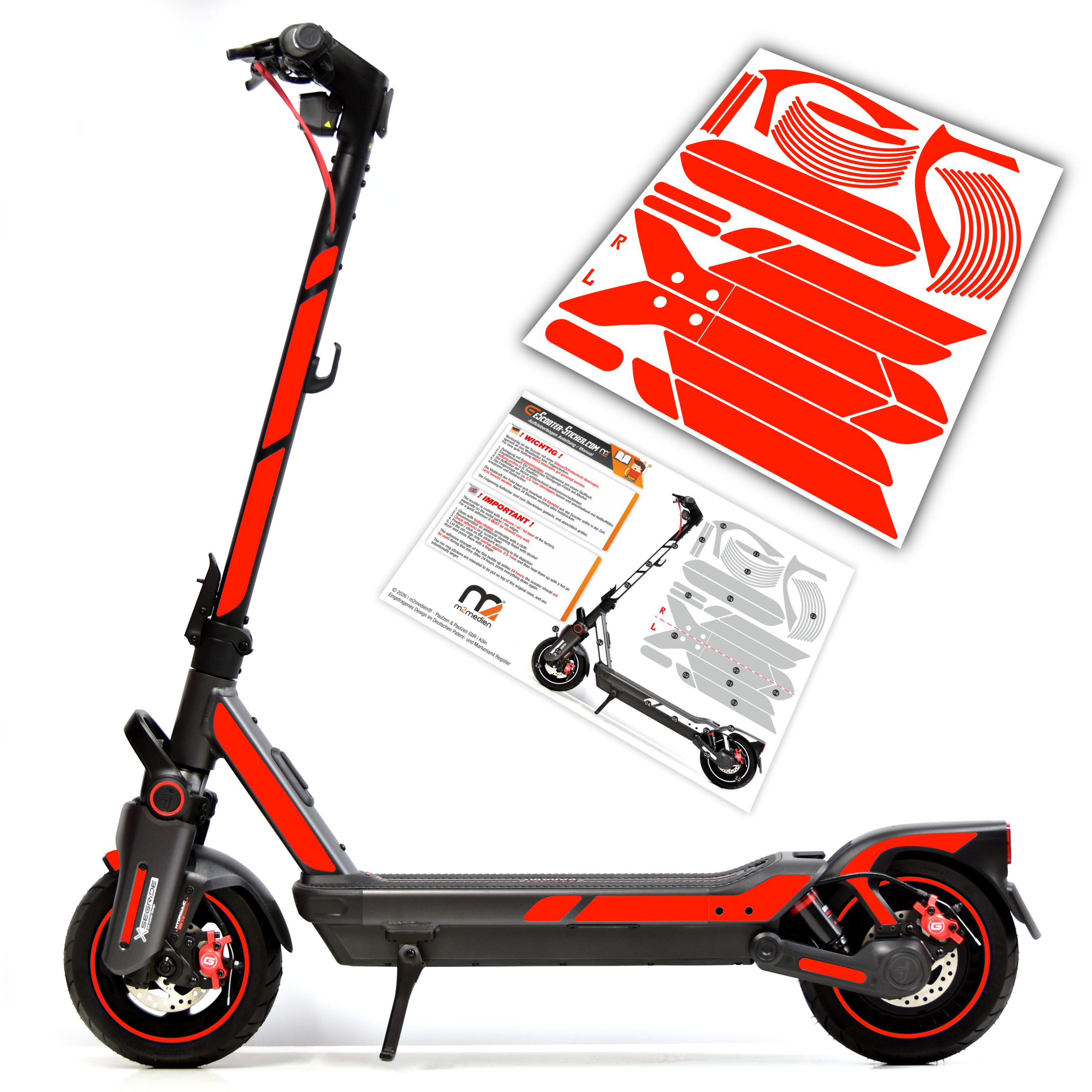 MAX G3 D / G3 Segway-Ninebot E-Scooter Aufkleber/Sticker Bogen – Bild 17